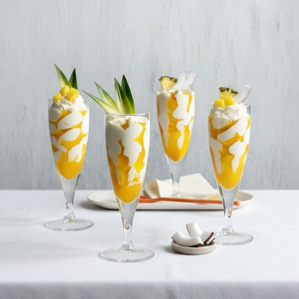 Pina Colada Flutes Desserts (8 Per Order)